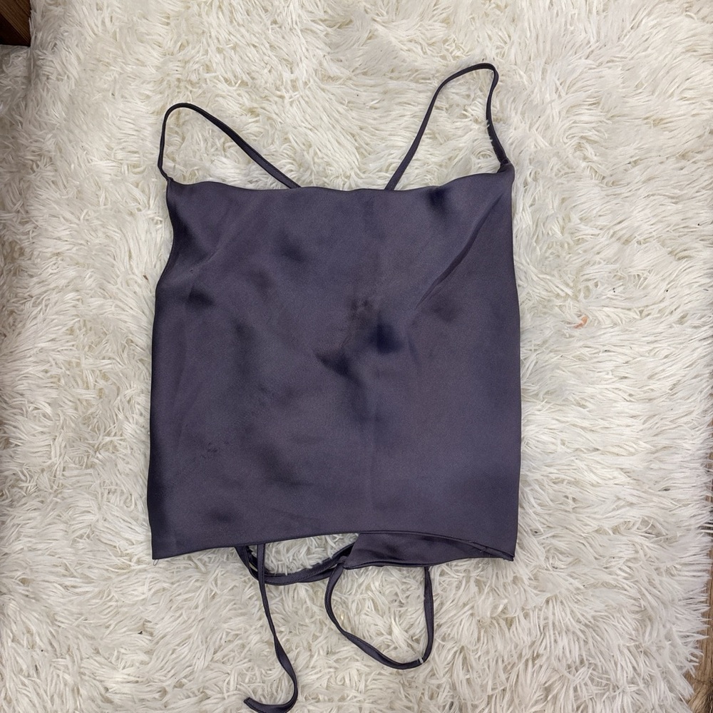 Garage Purple Satin going out top